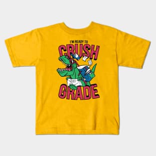 I'm Ready to Crush 1st Grade // Funny Back to School T-Rex Kids T-Shirt